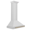image:imageZLINE 30 Autograph Edition Stainless Steel Range Hood with Stainless Steel Shell and Champagne Bronze Accents