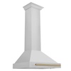 image:imageZLINE 30 Autograph Edition Stainless Steel Range Hood with Stainless Steel Shell and Champagne Bronze Accents