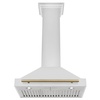 image:imageZLINE 30 Autograph Edition Stainless Steel Range Hood with Stainless Steel Shell and Champagne Bronze Accents