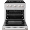 image:imageZLINE 30 in 42 cu ft Marino Dual Fuel Range with 4 Brass Burner Gas Cooktop and Electric Oven