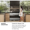 image:imageZLINE 30 in 42 cu ft Marino Dual Fuel Range with 4 Brass Burner Gas Cooktop and Electric Oven