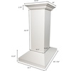 image:imageZLINE 30 in Wooden Island Mount Range Hood in White  Includes Motor