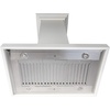 image:imageZLINE 30 in Wooden Island Mount Range Hood in White  Includes Motor