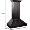 image:imageZLINE 30 in Wooden Wall Mount Range Hood in Rustic Dark Finish  Includes Motor KPDD30