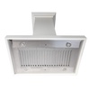 image:imageZLINE 36 in Wooden Island Mount Range Hood in White  Includes Motor