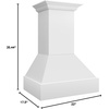 image:imageZLINE 36 in Wooden Wall Mount Range Hood in Rustic Bright White Finish 355WW36