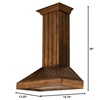 image:imageZLINE 36 in Wooden Wall Mount Range Hood in Rustic Light Finish  Includes Motor KPLL36