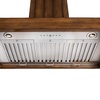 image:imageZLINE 36 in Wooden Wall Mount Range Hood in Rustic Light Finish  Includes Motor KPLL36