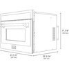 image:imageZLINE Autograph Edition 24 in 16 cu ft Builtin Convection Microwave Oven in Stainless Steel and Champagne Bronze Helix Handle MWOZ24KCB