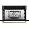 image:imageZLINE Autograph Edition 30 in 16 cu ft Builtin Convection Microwave Oven in Black Stainless Steel and Champagne Bronze Helix Handle MWOZ30BSKCB