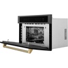 image:imageZLINE Autograph Edition 30 in 16 cu ft Builtin Convection Microwave Oven in Black Stainless Steel and Champagne Bronze Helix Handle MWOZ30BSKCB