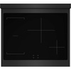 image:imageZLINE Autograph Edition 30 in 42 cu ft Paramount Induction Range with 4 Element Cooktop and Electric Convection Oven in Black Stainless Steel with Champagne Bronze Accents SINRBZ30CB