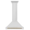 image:imageZLINE 30 Autograph Edition Stainless Steel Range Hood with Stainless Steel Shell and Champagne Bronze Accents