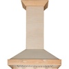 image:imageZLINE 36 in Unfinished Wooden Wall Mount Range Hood  Includes Motor