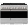 image:imageZLINE 48 in 67 cu ft Marino Dual Fuel Range with 8 Brass Burner Gas Cooktop and Electric Ovens