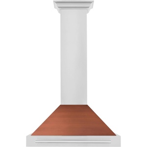 image:imageZLINE 30 in Convertible Stainless Steel Range Hood with Copper Shell and Stainless Steel Handle KB4STXC30
