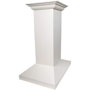 image:imageZLINE 30 in Wooden Island Mount Range Hood in White  Includes Motor
