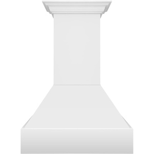 image:imageZLINE 30 in Wooden Wall Mount Range Hood in Rustic Bright White Finish 355WW30