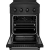 image:imageZLINE 24 in 32 cu ft Paramount Induction Range with 3 Element Cooktop and Electric Convection Oven in Black Stainless Steel SINRB24