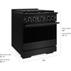 image:imageZLINE 30 in 42 cu ft Marino Dual Fuel Range w 4 Gas Burner Cooktop in Black Stainless Steel