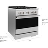 image:imageZLINE 30 in 42 cu ft Marino Dual Fuel Range w 4 Gas Burner Cooktop in Satin Stainless Steel