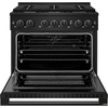 image:imageZLINE 36 in 52 cu ft Marino Dual Fuel Range w 6 Gas Burner Cooktop in Black Stainless Steel