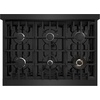 image:imageZLINE 36 in Classic Gas Rangetop with 6 Burners and Porcelain Cooktop in Black Stainless Steel