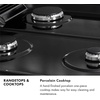image:imageZLINE 36 in Classic Gas Rangetop with 6 Burners and Porcelain Cooktop in Black Stainless Steel
