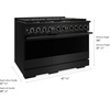 image:imageZLINE 48 in 67 cu ft Marino Dual Fuel Range w 8 Gas Burner Cooktop in Black Stainless Steel