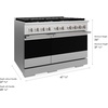 image:imageZLINE 48 in 67 cu ft Marino Dual Fuel Range w 8 Gas Burner Cooktop in Satin Stainless Steel