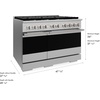 image:imageZLINE 48 in 67 cu ft Marino Dual Fuel Range with 8 Burner Gas Cooktop and Dual Ovens