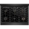 image:imageZLINE Autograph Edition 36 in 52 cu ft Paramount Gas Range with 6 Burner Cooktop and Convection Gas Oven in Black Satin Stainless Steel and Champagne Bronze Accents SGRBSZ36CB