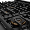 image:imageZLINE Autograph Edition 36 in 52 cu ft Paramount Gas Range with 6 Burner Cooktop and Convection Gas Oven in Black Satin Stainless Steel and Champagne Bronze Accents SGRBSZ36CB