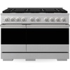 image:imageZLINE 48 in 67 cu ft Marino Dual Fuel Range w 8 Gas Burner Cooktop in Satin Stainless Steel