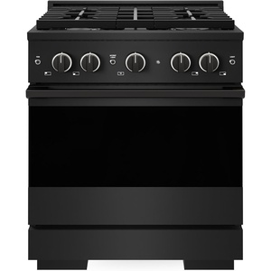 image:imageZLINE 30 in 42 cu ft Marino Dual Fuel Range w 4 Gas Burner Cooktop in Black Stainless Steel