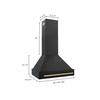 image:imageZLINE 30 Black Stainless Steel Range Hood with Champagne Bronze Handle BS655Z30CB