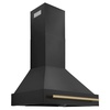 image:imageZLINE 30 Black Stainless Steel Range Hood with Champagne Bronze Handle BS655Z30CB