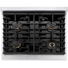 image:imageZLINE 30 in 42 cu ft Paramount Gas Range with Convection Gas Oven in Satin Stainless Steel with 4 Brass Burners SGRSBR30