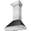 image:imageZLINE 30 in Ducted Satin Stainless Steel Wall Mount Range Hood with Oil Rubbed Bronze Shell 8654ORB30