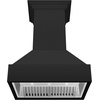 image:imageZLINE 30 in Wooden Wall Mount Range Hood in Rustic Black Finish 355CC30