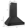 image:imageZLINE 36 Black Stainless Steel Range Hood with Black Stainless Steel Handle BS65536BS