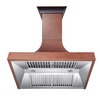 image:imageZLINE 36 Designer Series HandHammeredCopper Finish Ducted Wall Range Hood 8632H36