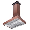 image:imageZLINE 36 Designer Series HandHammeredCopper Finish Ducted Wall Range Hood 8632H36