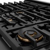 image:imageZLINE 36 in 52 cu ft Paramount Gas Range with Convection Gas Oven in Black Stainless Steel with 6 Brass Burners SGRBBR36
