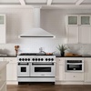 image:imageZLINE 48 Autograph Edition Stainless Steel Range Hood with Stainless Steel Shell and Matte Black Accents