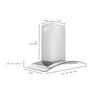 image:imageZLINE 48 Convertible Vent Wall Mount Range Hood in Stainless Steel amp Glass KN448