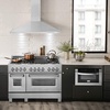 image:imageZLINE 48 in Designer Series Satin Stainless Steel Convertible Vent Wall Mount Range Hood 8KBS48