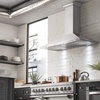 image:imageZLINE 48 in Designer Series Satin Stainless Steel Convertible Vent Wall Mount Range Hood 8KBS48