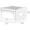 image:imageZLINE Autograph Edition 24 12 cu ft Builtin Microwave Drawer with a Traditional Handle in Fingerprint Resistant Stainless Steel and Gold Accents