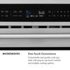image:imageZLINE Autograph Edition 30 12 cu ft Builtin Microwave Drawer in Black Stainless Steel and Champagne Bronze Accents